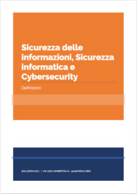 Sicurezza delle informazione e Cybersecurity
