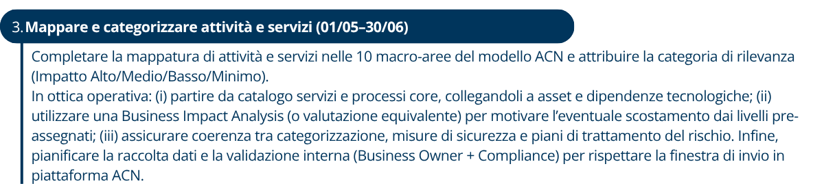 NUOVE SCADENZE NIS 3